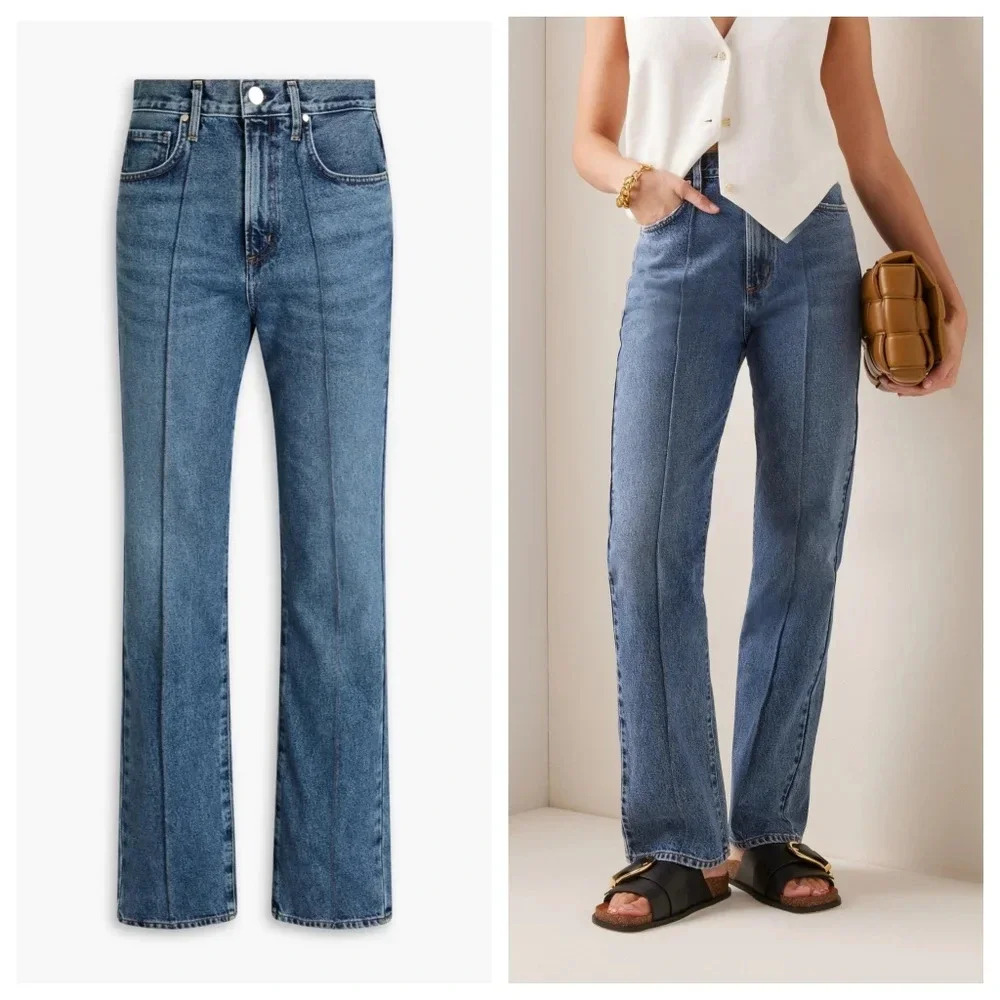 GOLDSIGN Martin Pintck Jeans Straight Leg Pleated Assler Dark Blue 29